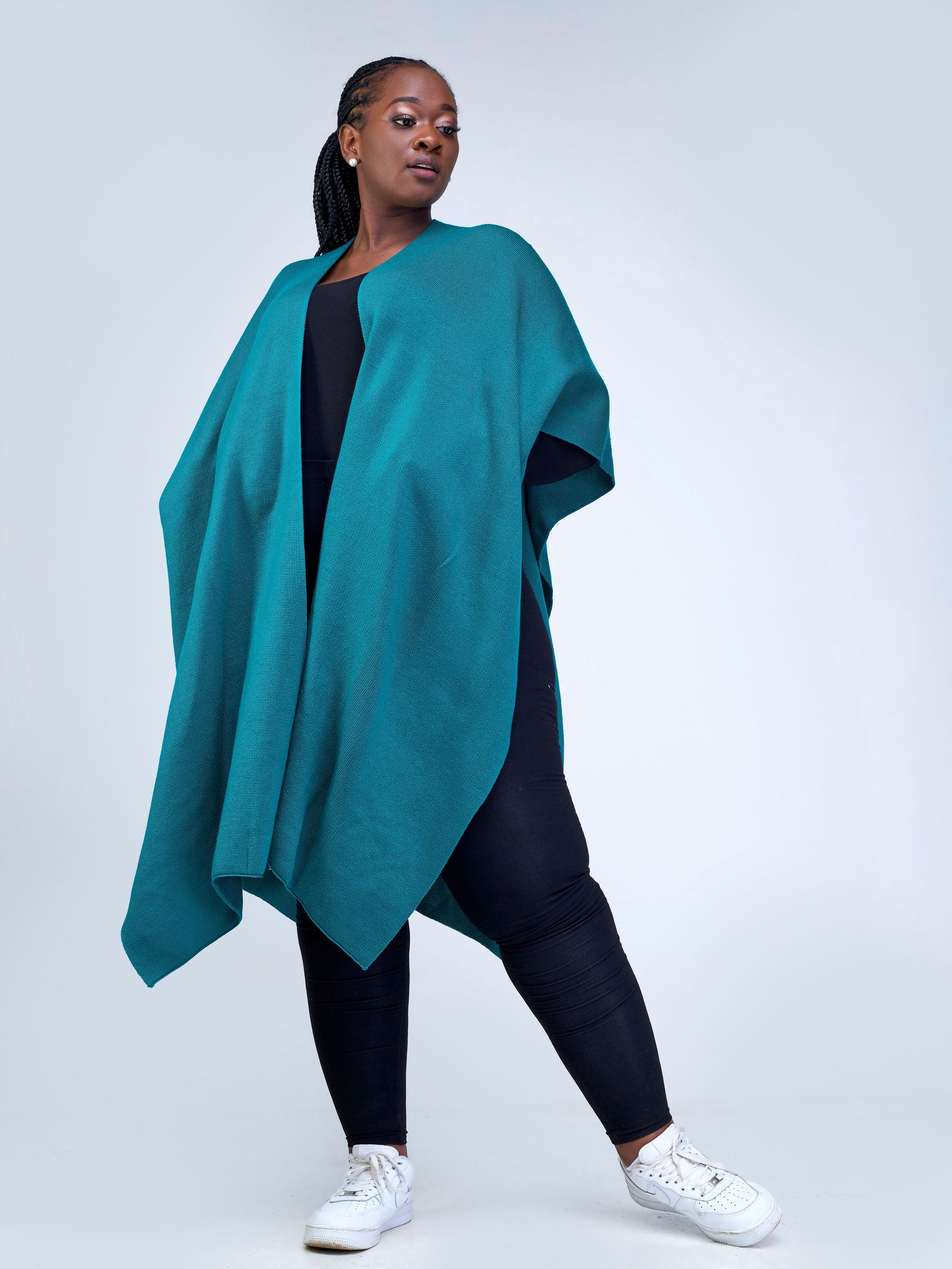 Vivo Essentials Double Layered Shawl (Without Fringe) - Teal