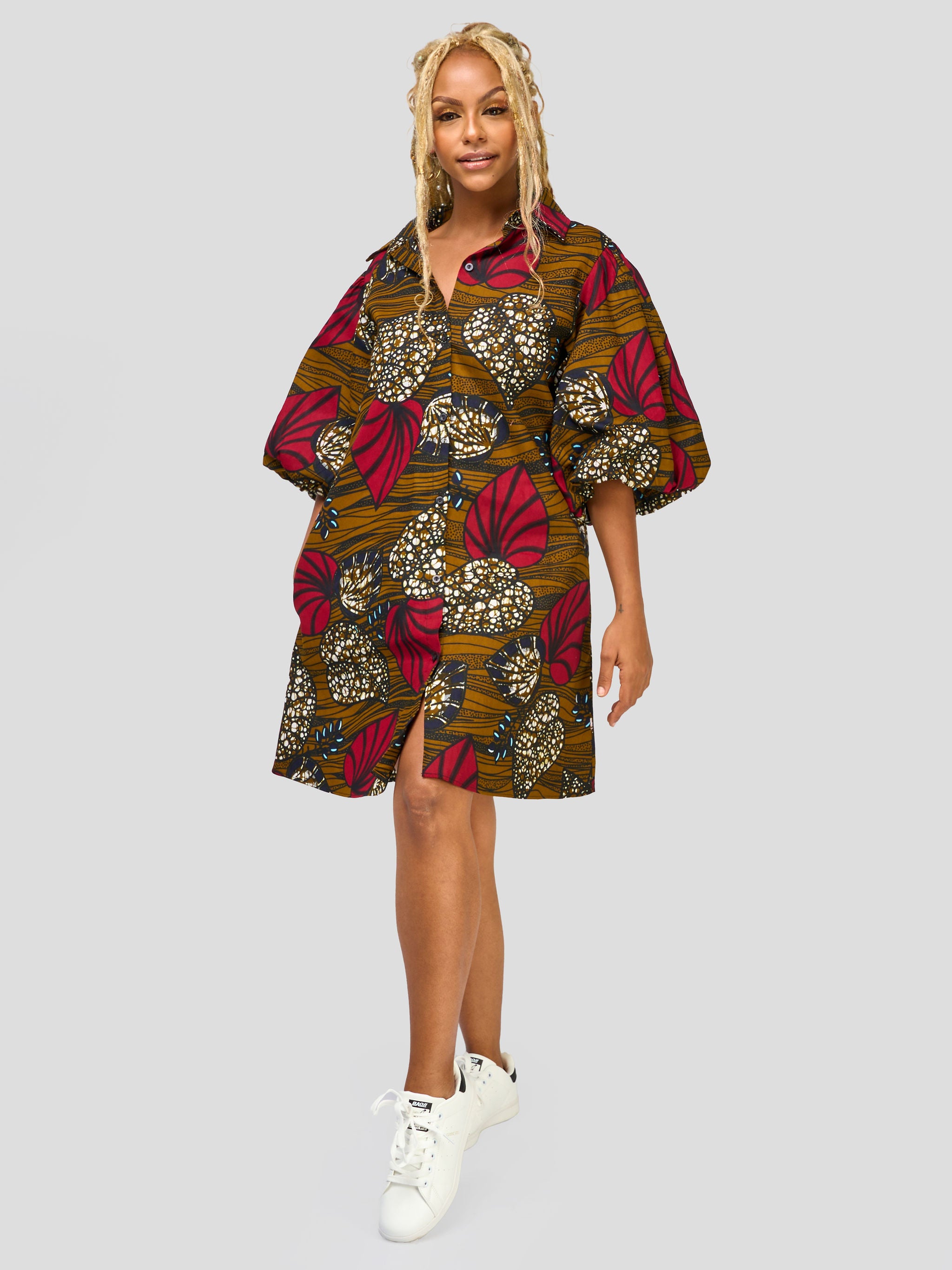 Vivo Safari  ubble Sleeve Tent Dress - Sipo