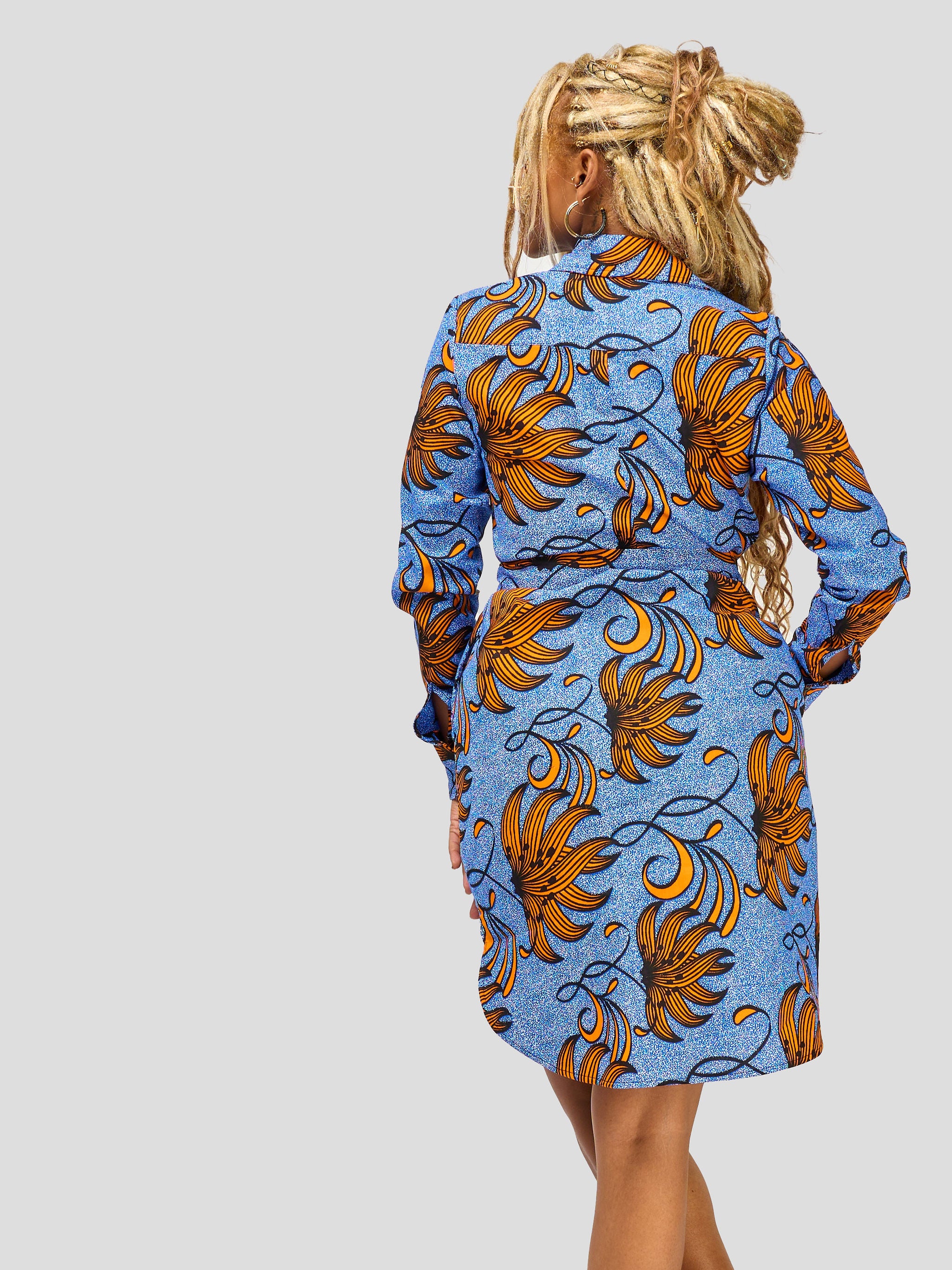 Vivo Safari Long Sleeve Shirt Dress - Taseti