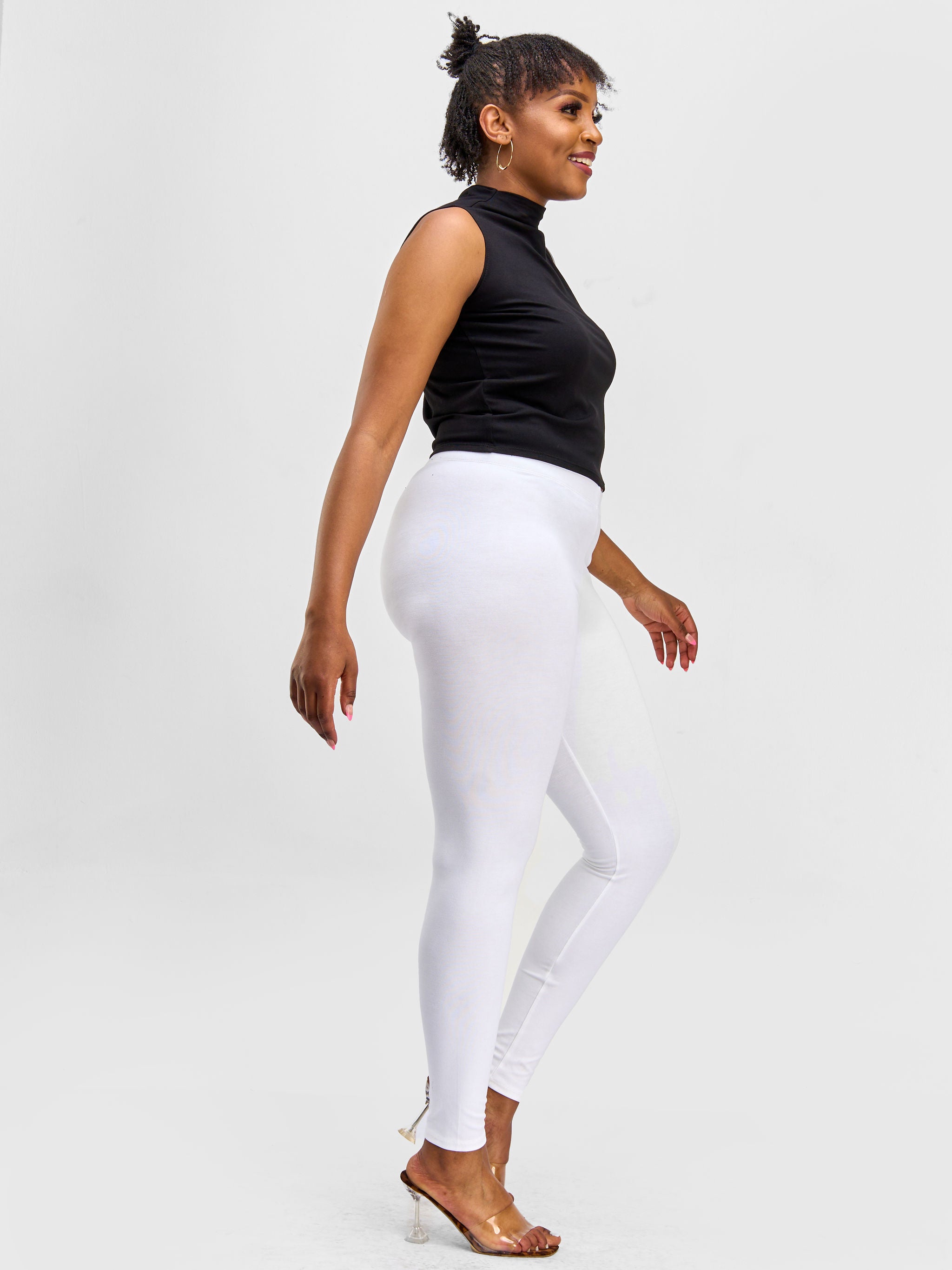 Vivo Essentials Full Length Leggings - White